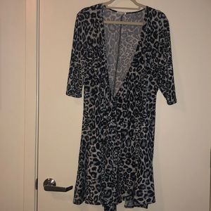 Kiyonna Leopard Print Wrap Dress
